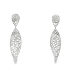 Arete Filigrana Hoja Colección Esencia Plata .925 con Baño de Rodio