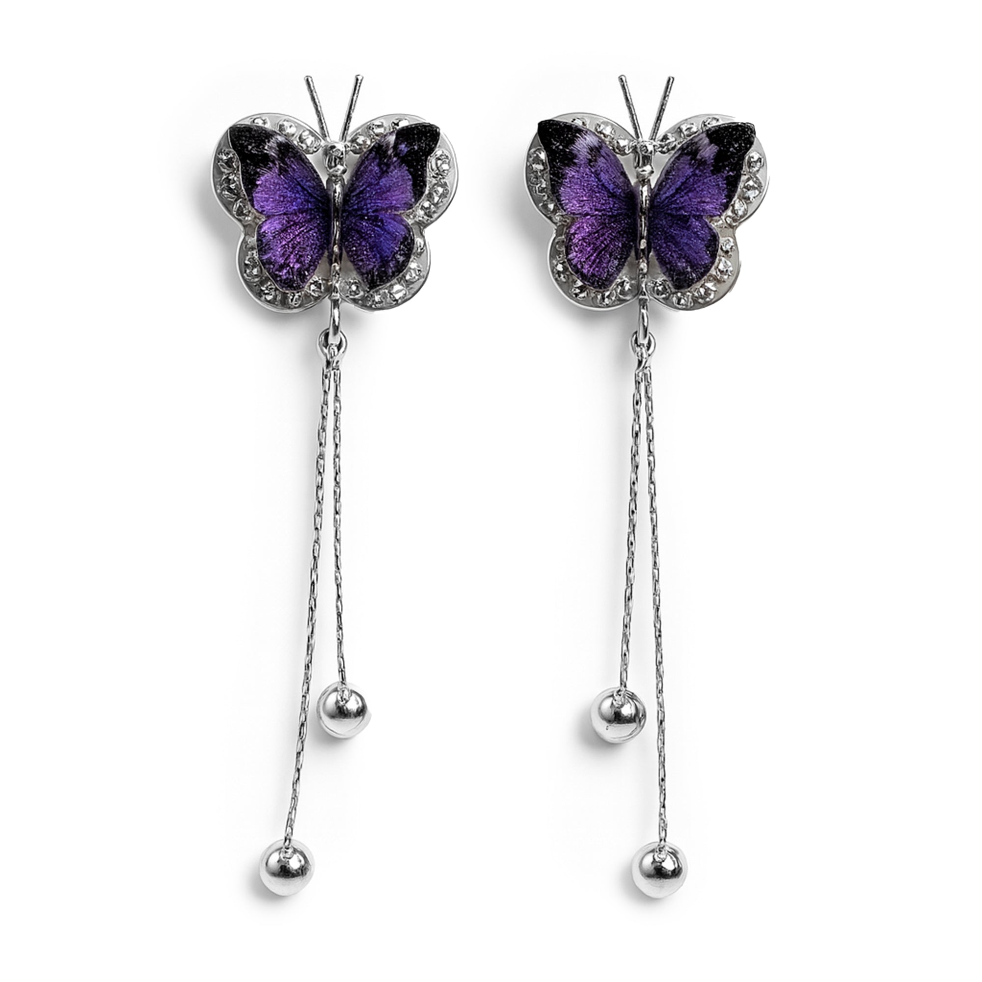 Arete mariposa Plata .925