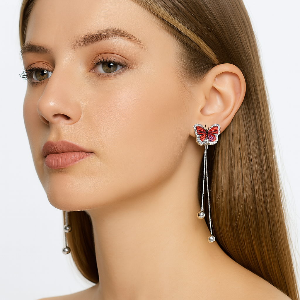 Arete mariposa Plata .925