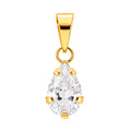 Dije Gota Circonia Blanca de 1.7 cm Oro 10K