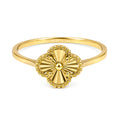 Anillo Inspirado Flor Van C Diamantado Oro 10K