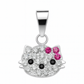 Dije Inspirado Kitty con Circonias Plata .925