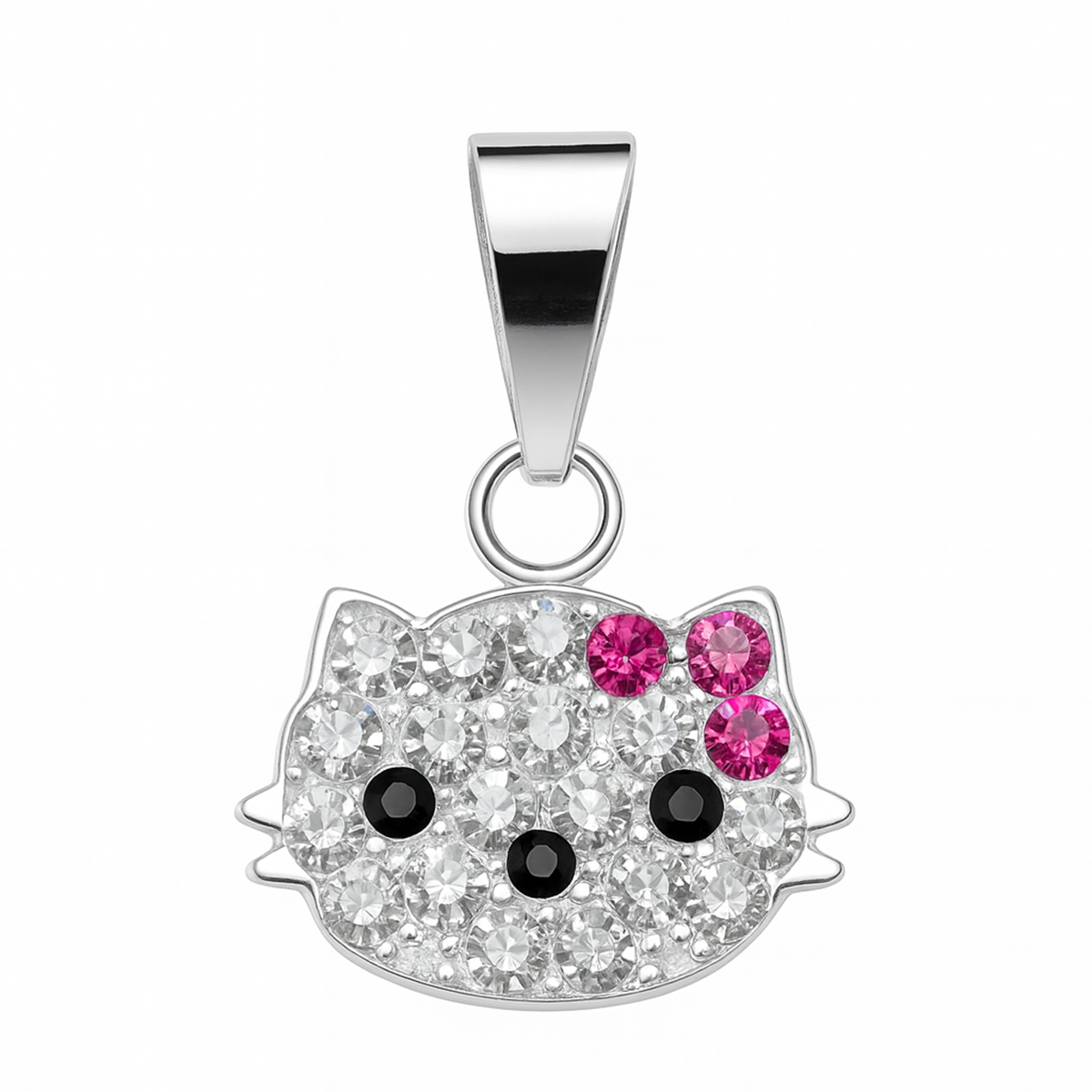 Dije Inspirado Kitty con Circonias Plata .925