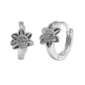 Huggies Flor con Micro Circonias Plata .925