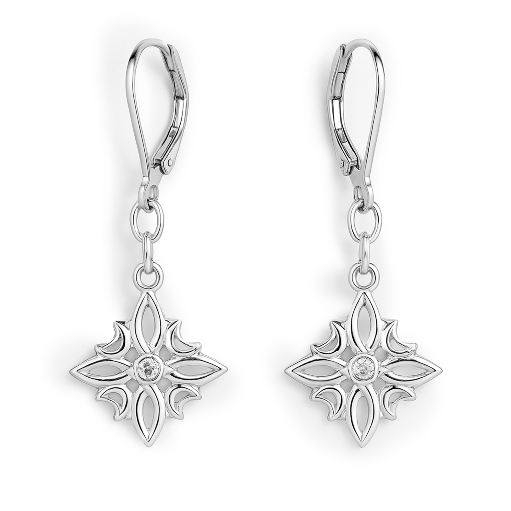 Arete nudo de bruja Plata .925