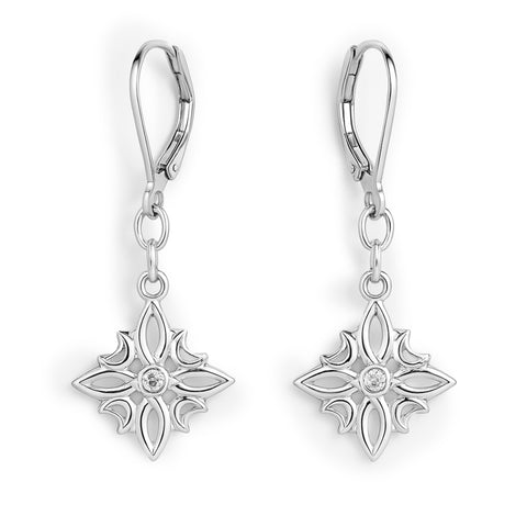 Arete nudo de bruja Plata .925