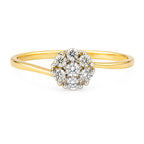 Anillo Flor Circonias Oro 10K