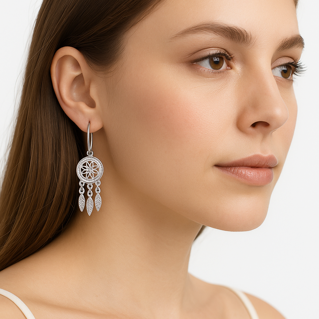 Arete atrapa sueños Plata .925