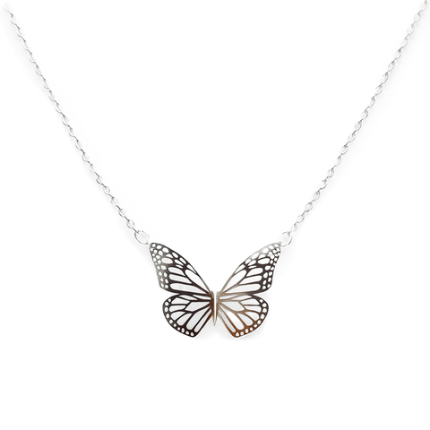 COLLAR MARIPOSA PLATA .925