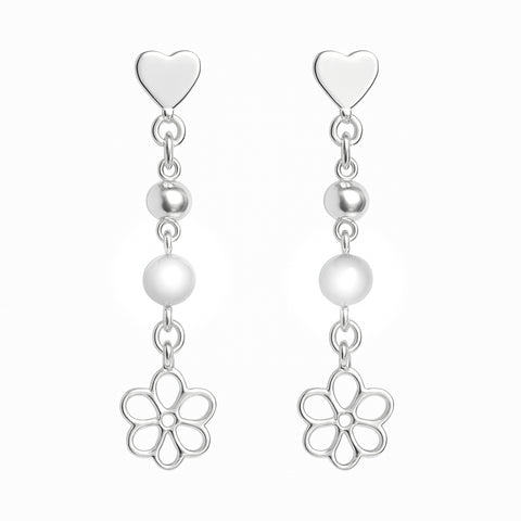 Arete flor Plata .925