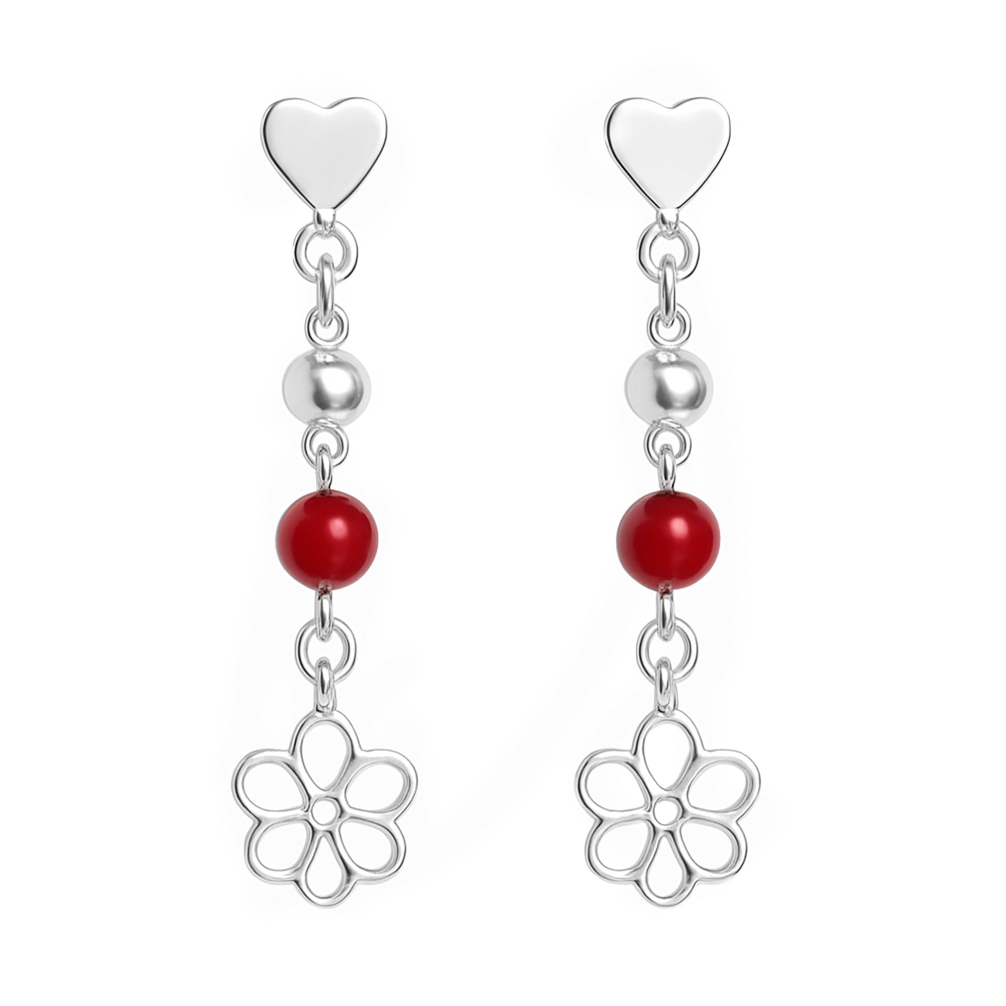 Arete flor Plata .925