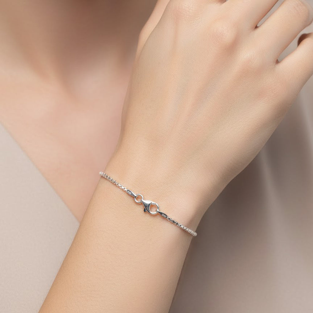 Pulsera Tejido Bismark 2 mm Plata .925