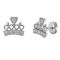 Broquel Estilo Corona con Corazoncito Circonias Plata .925