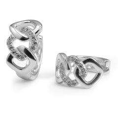 Huggies Ancha Eslabones con Micro Circonias Plata .925