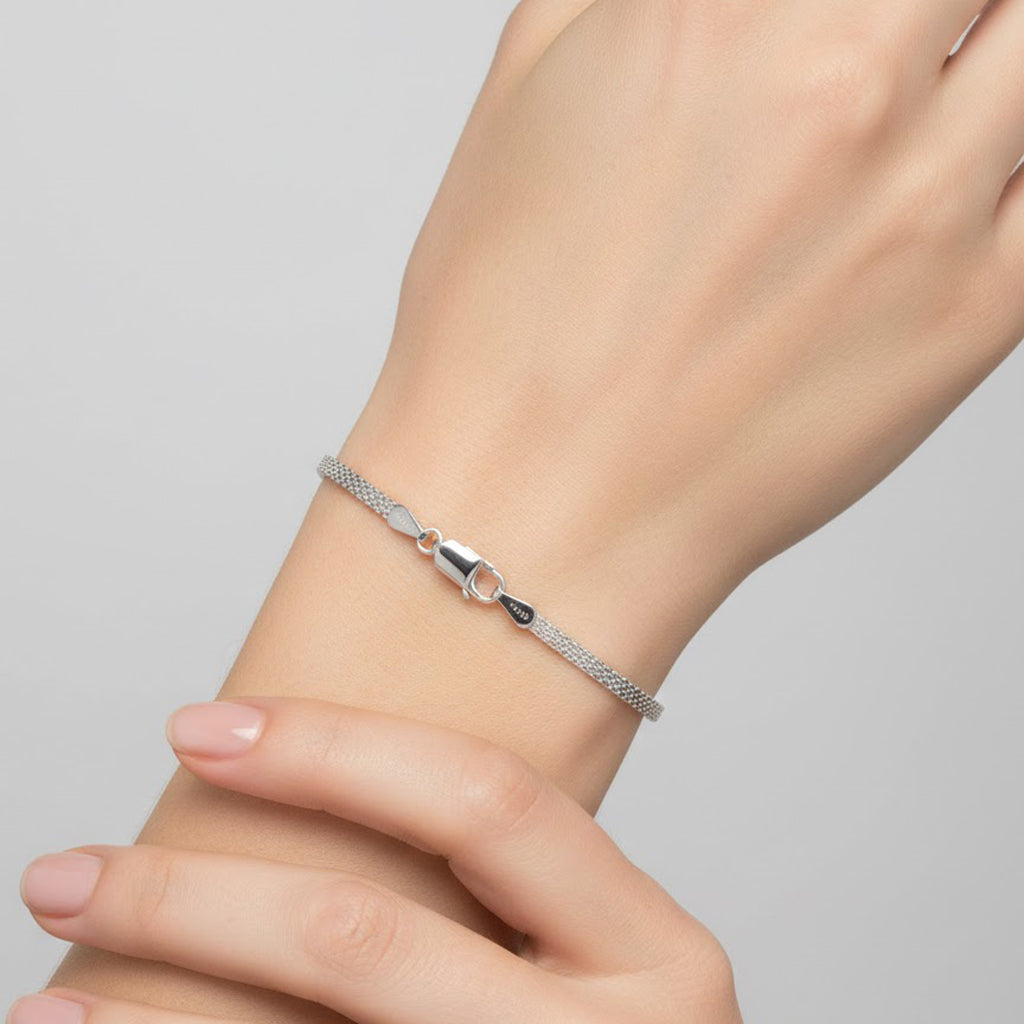 Pulsera Estilo Bismark 2.6 mm Plata .925