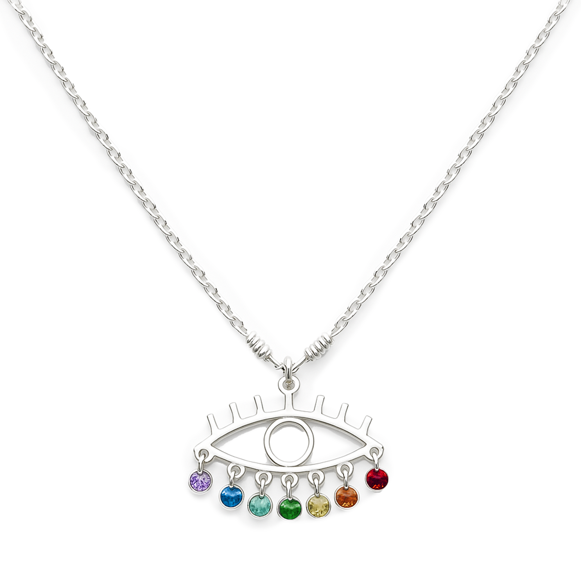 COLLAR OJO TURCO PLATA .925