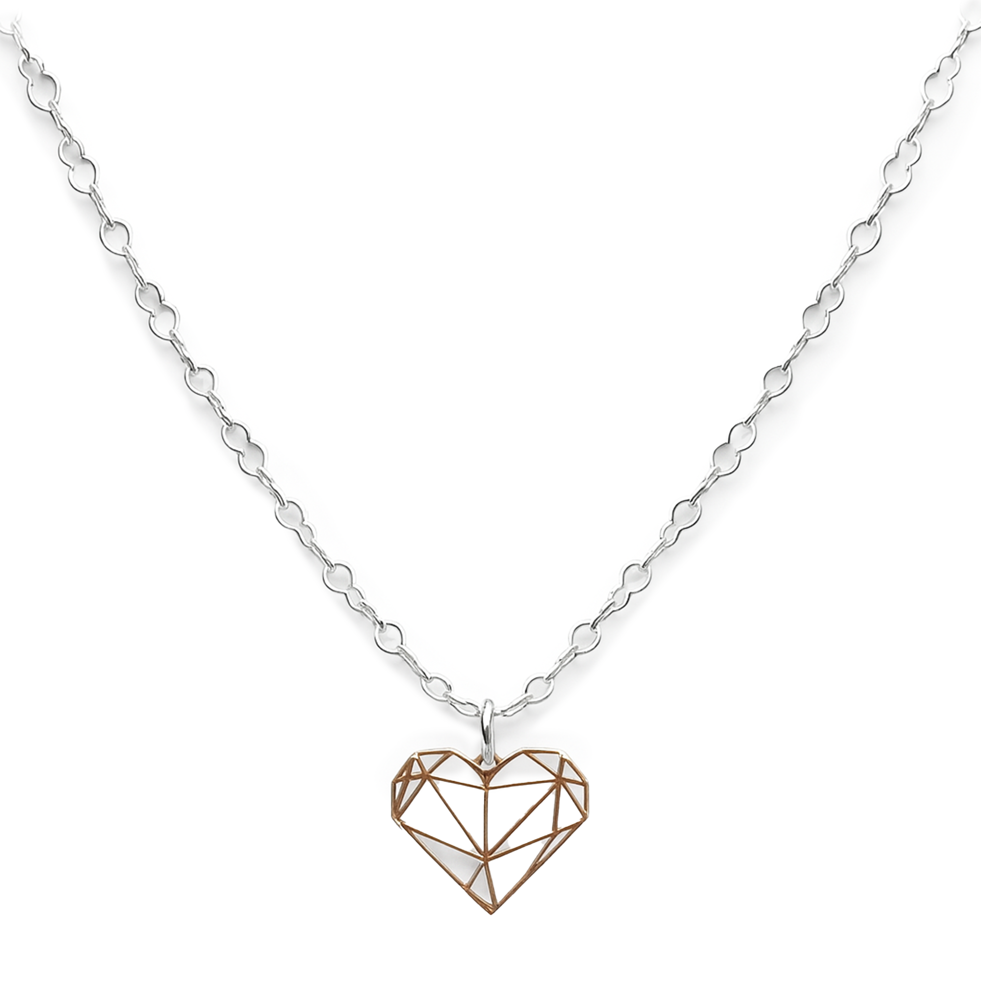COLLAR CORAZON PLATA .925