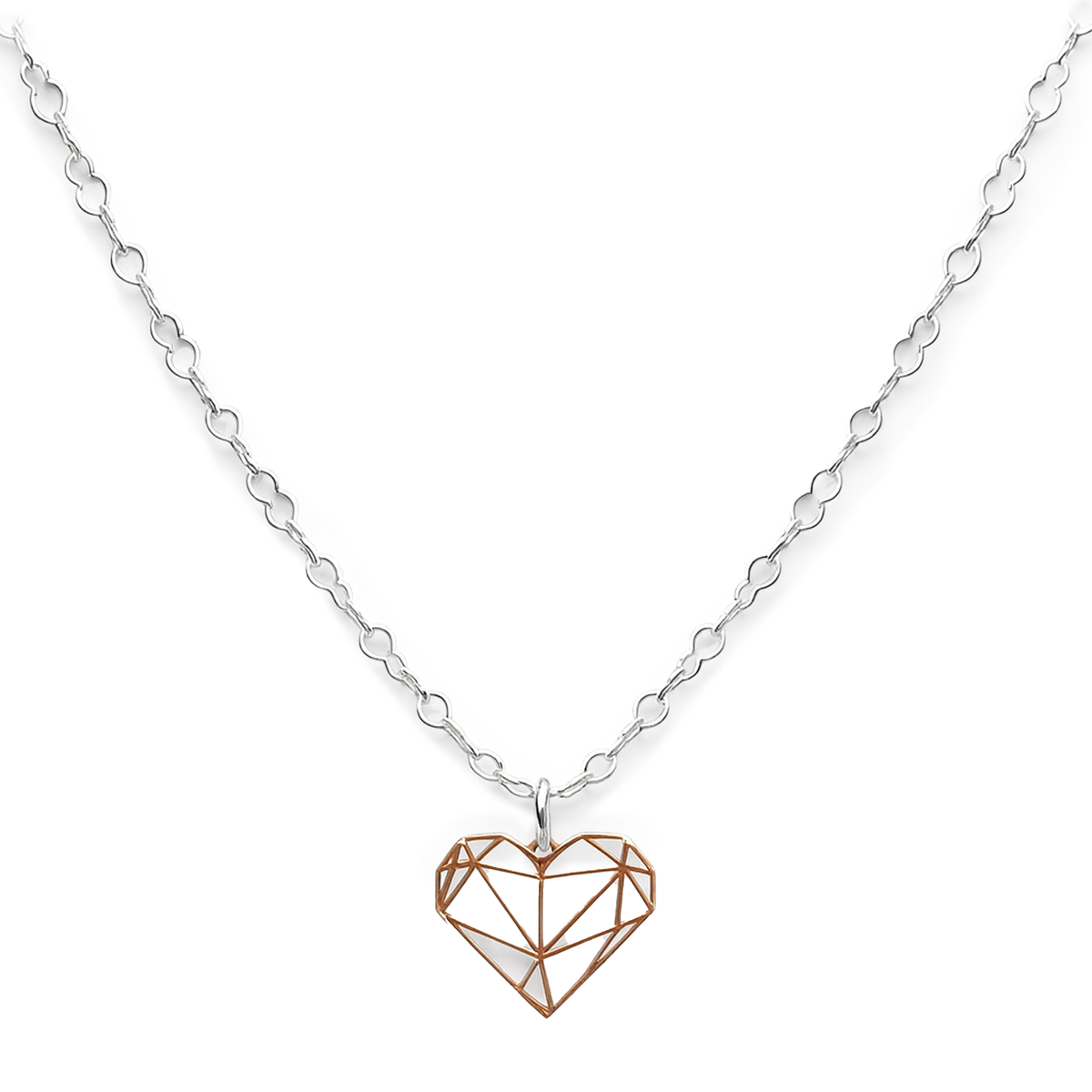 COLLAR CORAZON PLATA .925