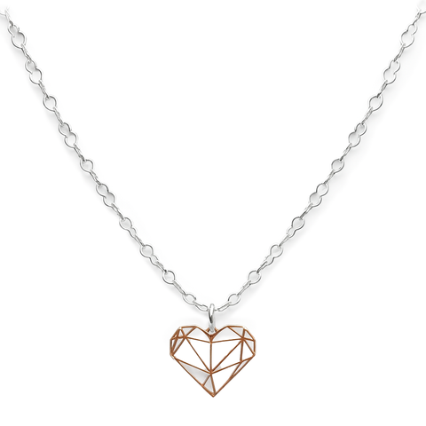 COLLAR CORAZON PLATA .925