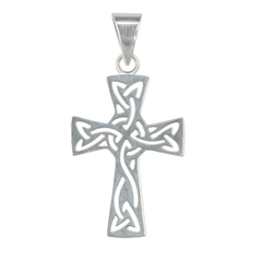 Dije de Cruz con Grecas Plata .925