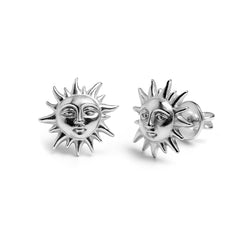 Broquel Sol con Rostro Liso Plata .925