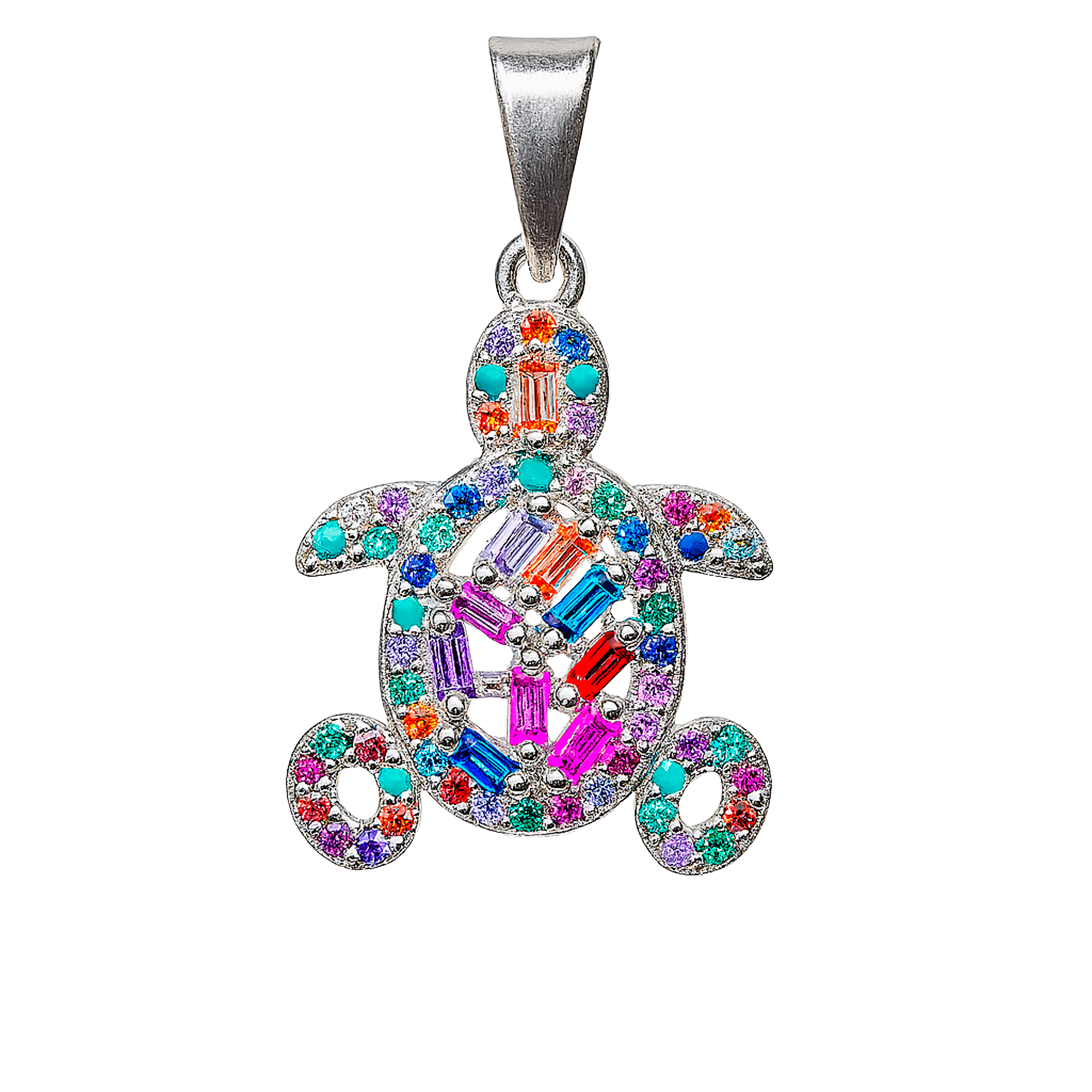 Dije Tortuga con Micro Circonias Plata .925