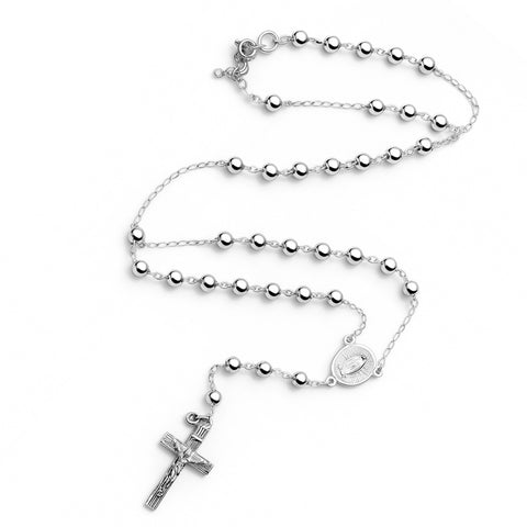 Rosario Virgen de Guadalupe Crucifijo Plata .925