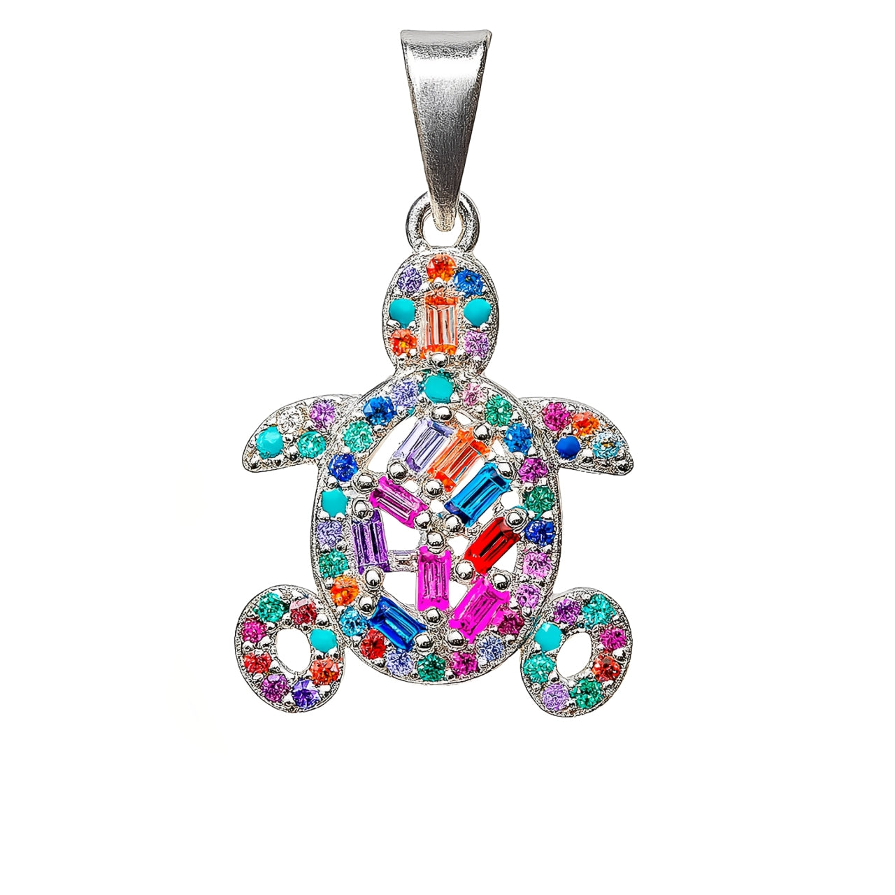 Dije Tortuga con Micro Circonias Plata .925