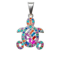 Dije Tortuga con Micro Circonias Plata .925