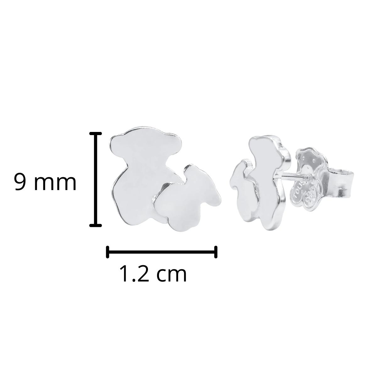 Broquel Inspirado 2 Osos 1.1  Liso Plata .925