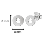 Broquel Inspirado Osos 1.1 Lisos Plata .925