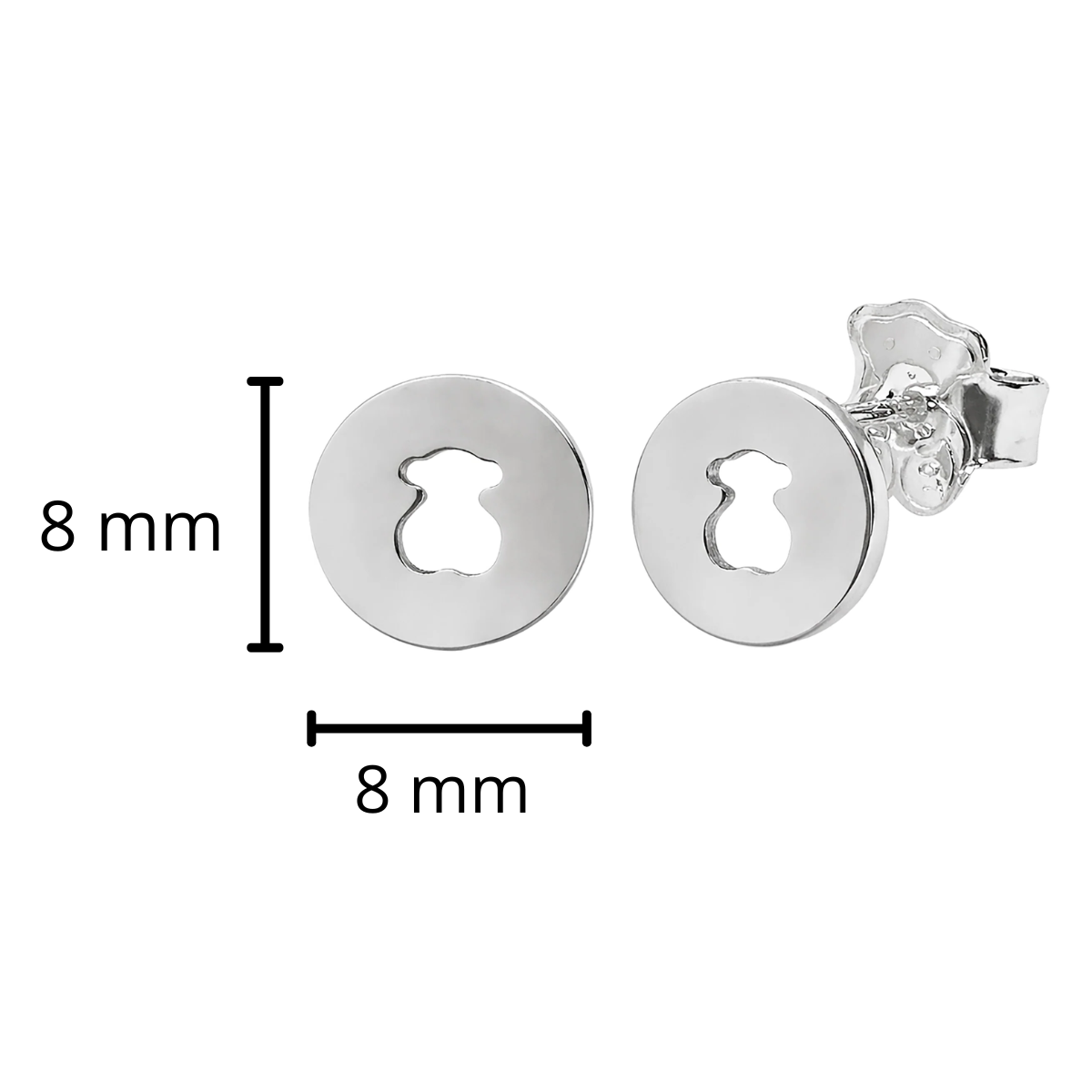 Broquel Inspirado Osos 1.1 Lisos Plata .925