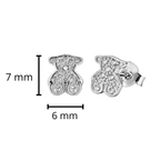Broquel Inspirado Osos 1.1 con Micro Circonias Plata .925