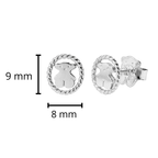 Broquel Inspirado Osos 1.1 con Circulo Estilo Torcido Plata .925