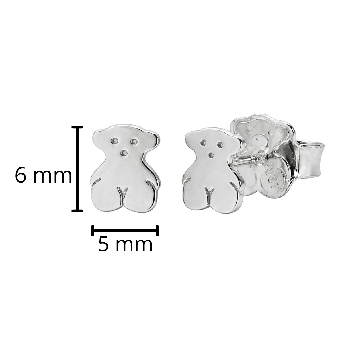 Broquel Inspirado Osos 1:1 Liso Plata .925
