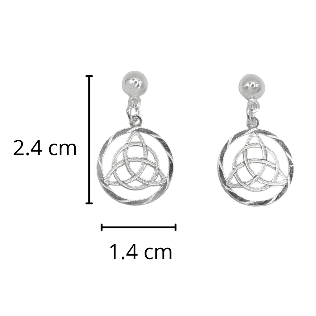 Arete Mediano Nudo Triqueta Plata .925
