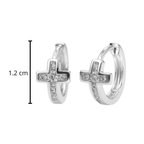 Arracada Huggies Inspirado Tiff con Circonias Plata .925