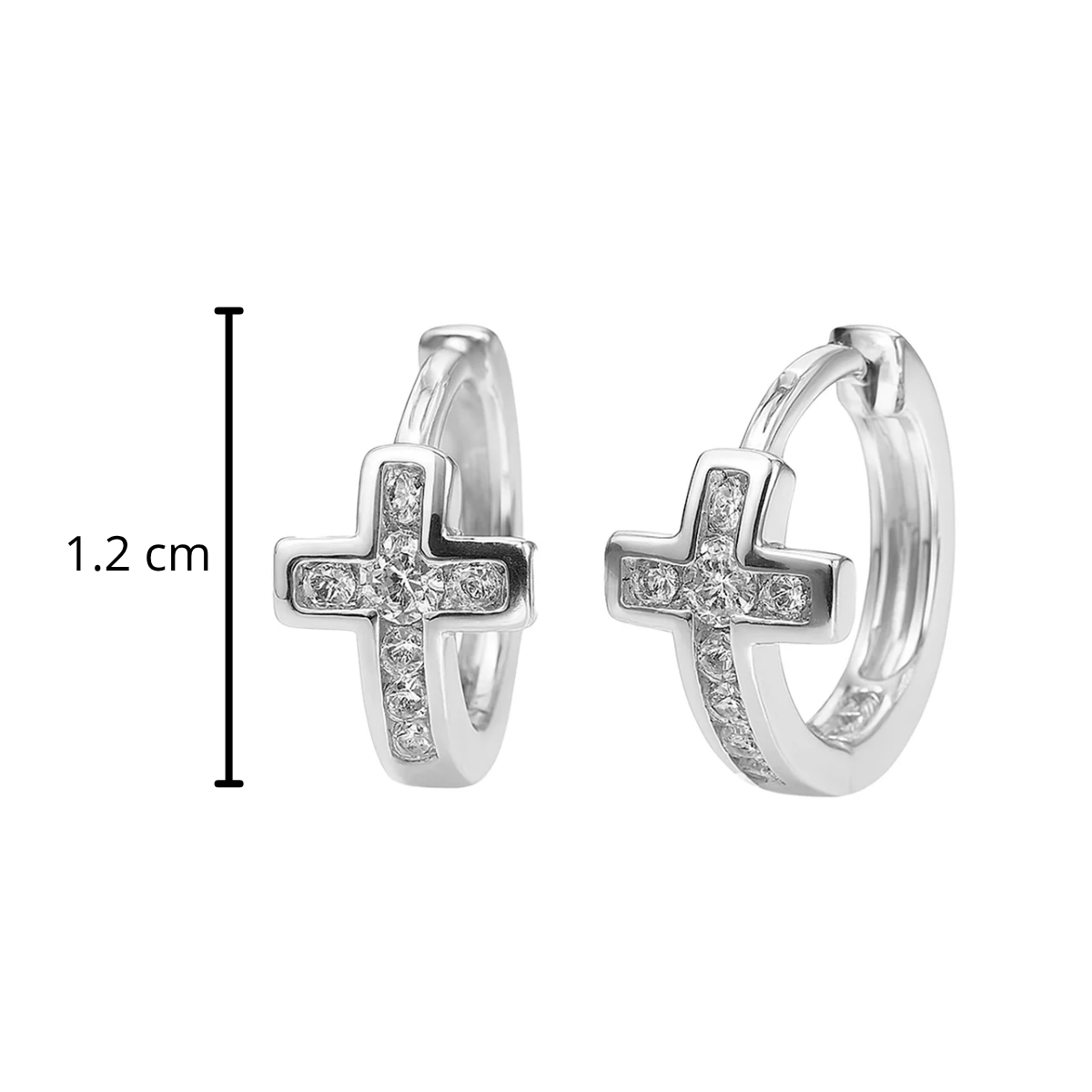 Arracada Huggies Inspirado Tiff con Circonias Plata .925
