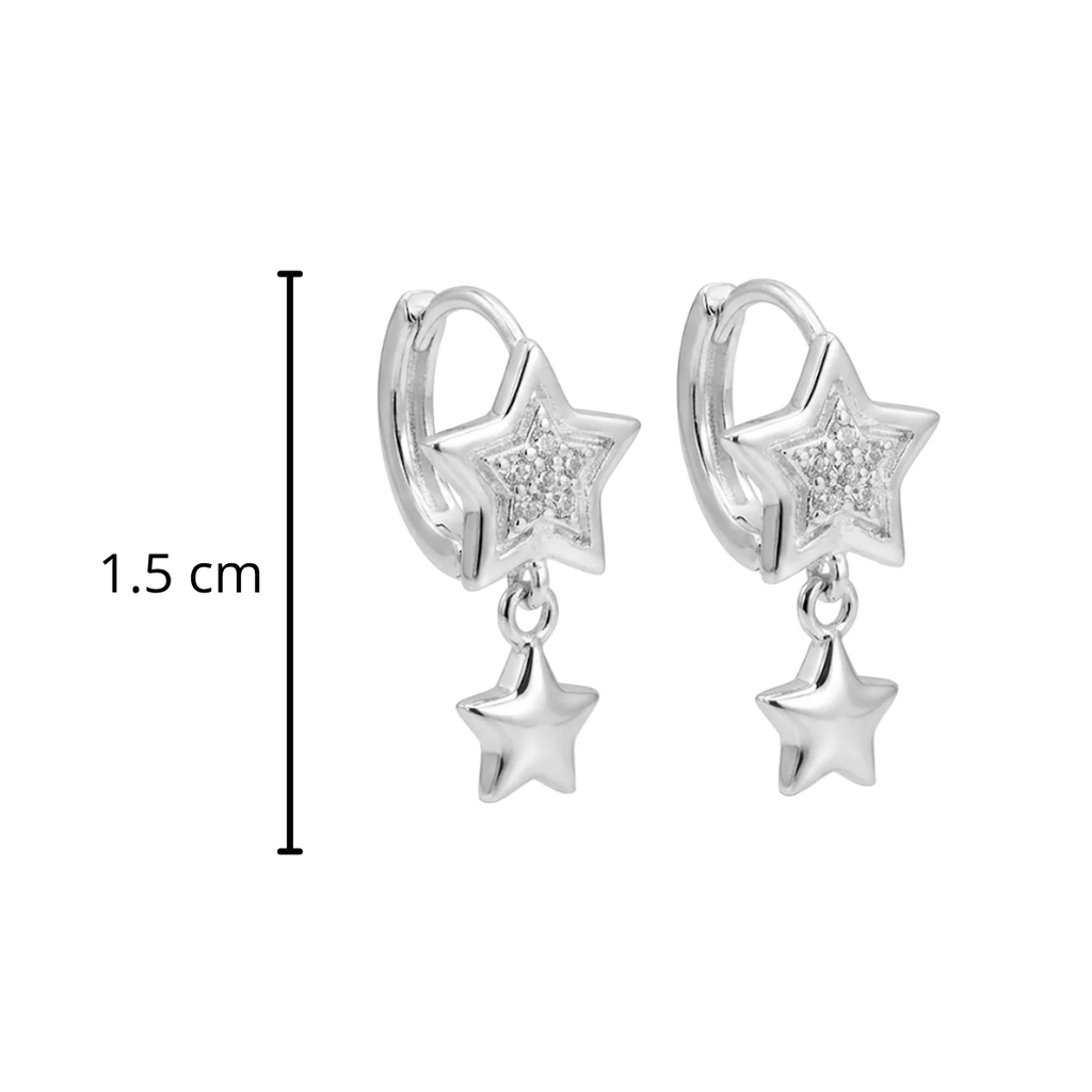 Huggies Estrella Colgante con Micro Circonias Plata .925