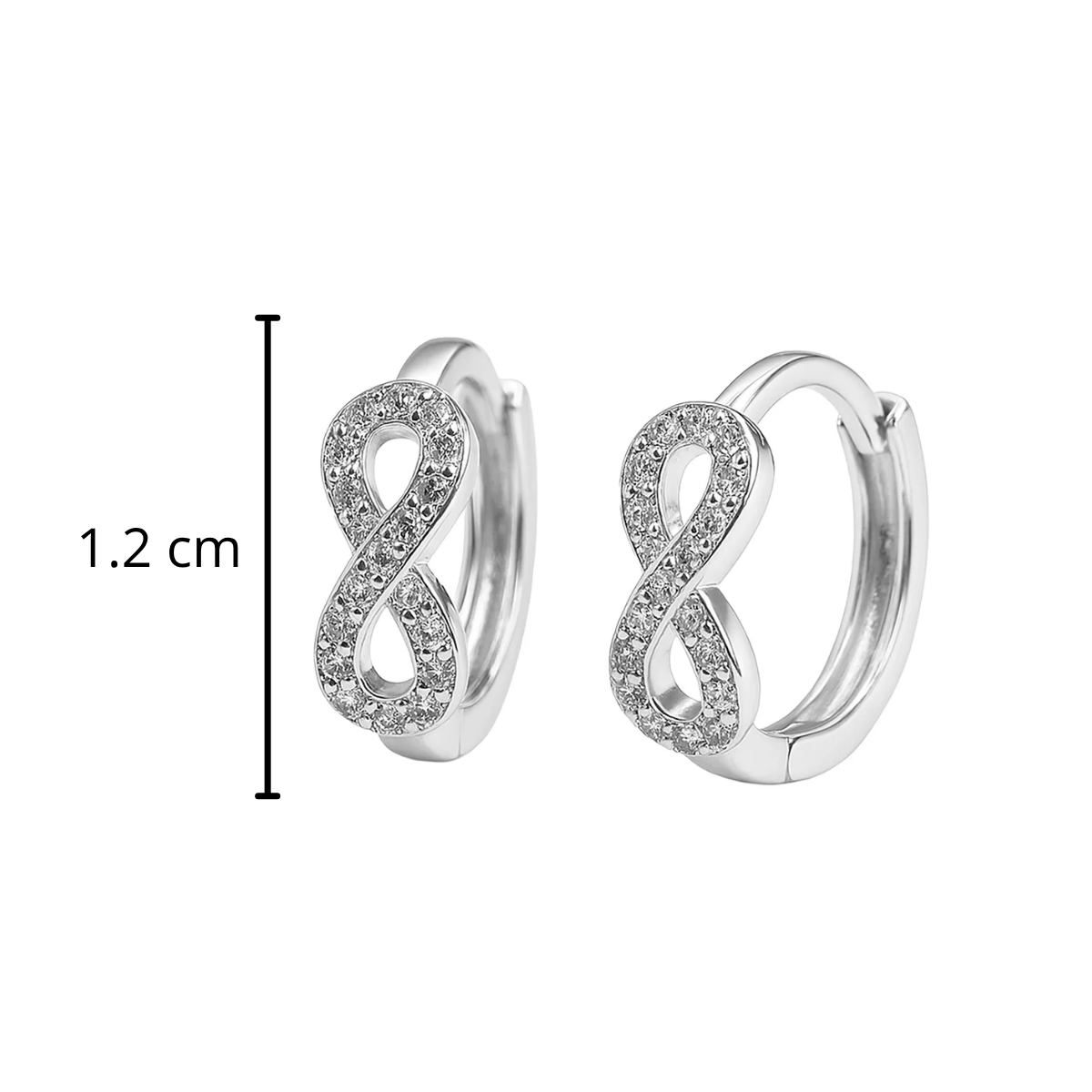 Huggies Infinito con Micro Circonias Plata .925