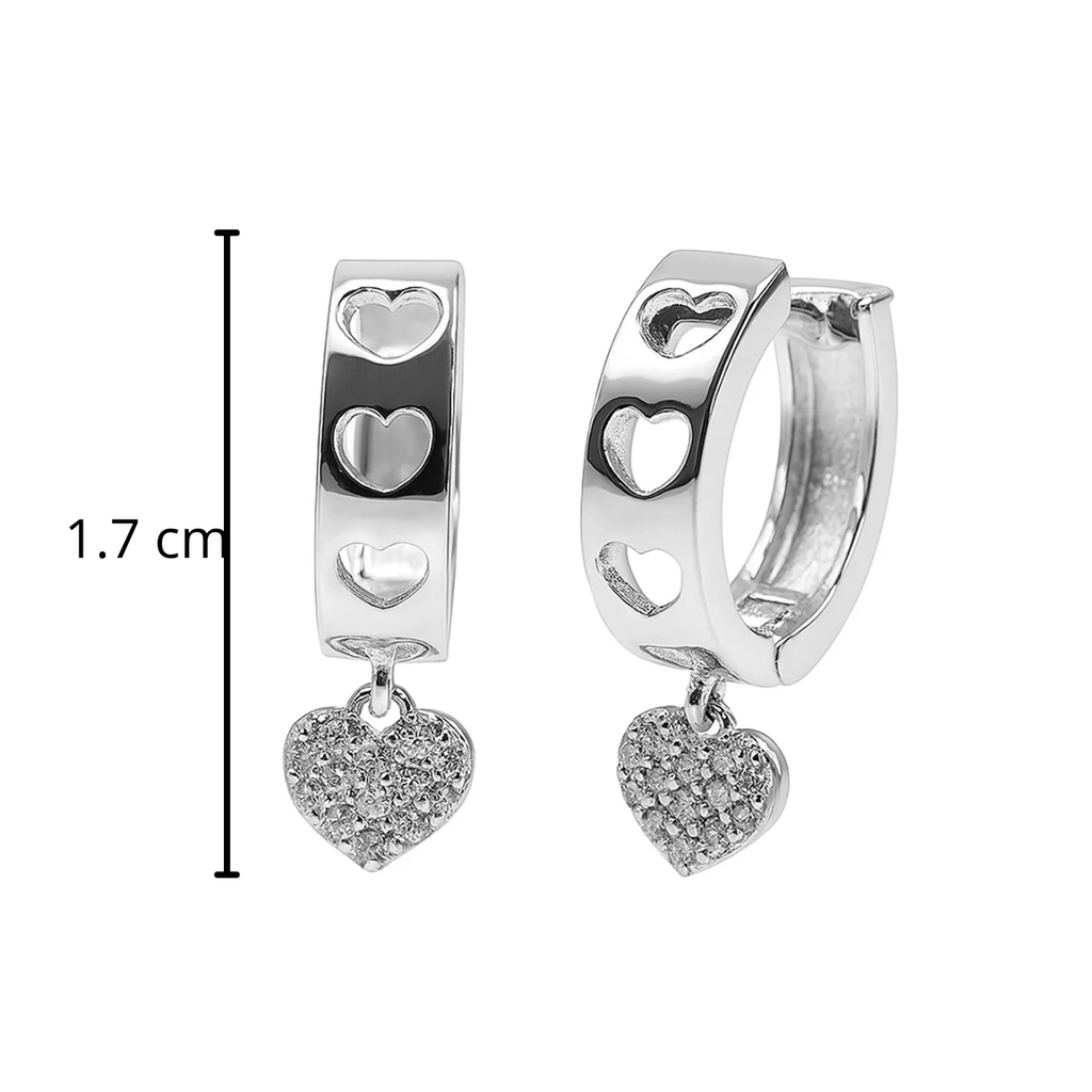 Huggies Corazon Colgante con Micro Circonias Plata .925