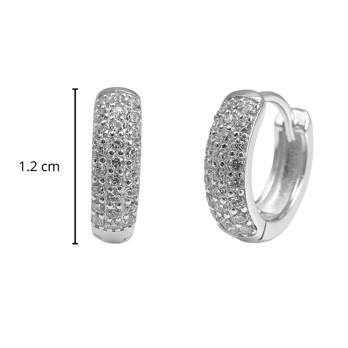 Huggies con Micro Circonias Plata .925