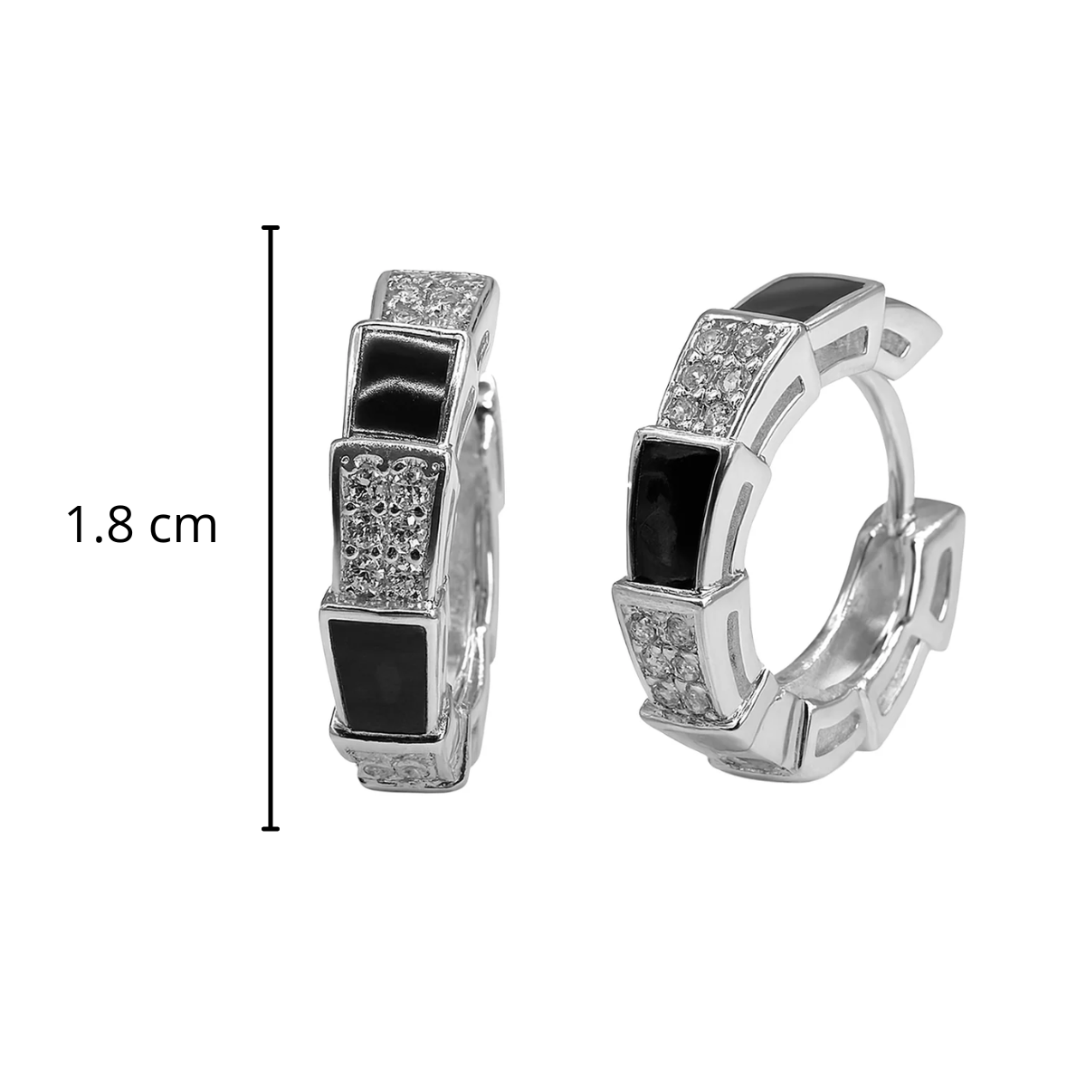 Huggies Inspirada Bvlg con Micro Circonias y Esmalte Plata .925