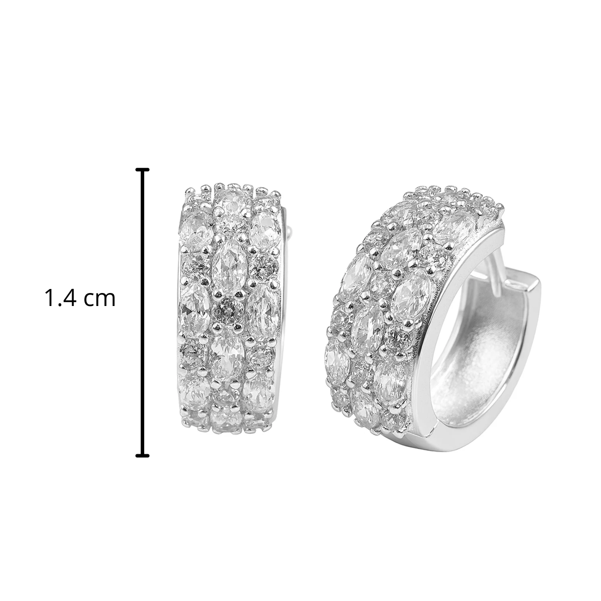 Huggies Ancha con Circonias Plata .925