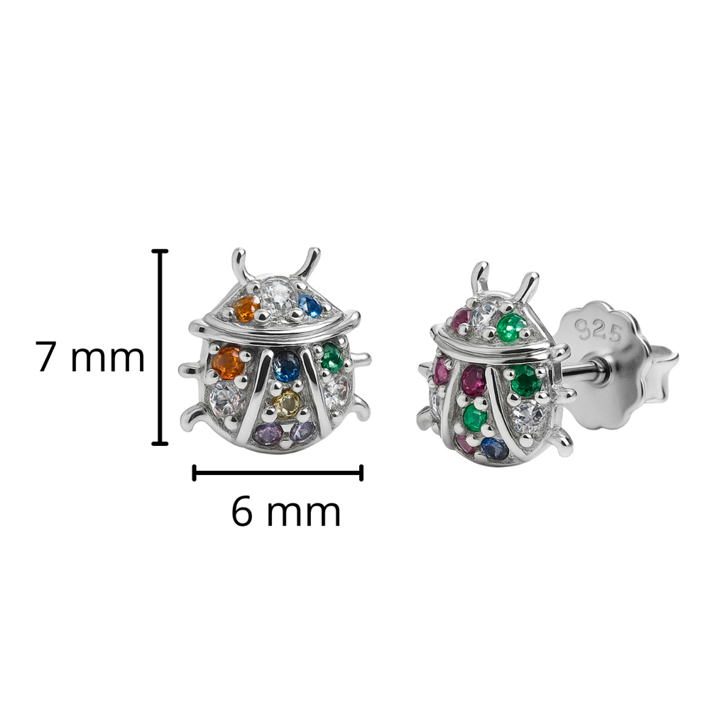Broquel Catarina con Micro Circonias Plata .925 con Baño de Rodio