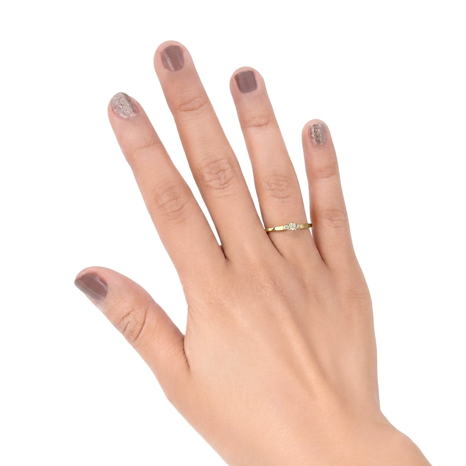 Anillo Solitario Circonia Oro 10K