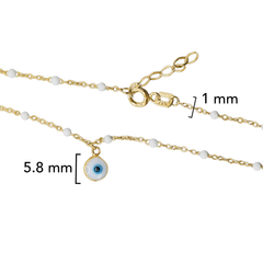 Pulsera Ojo Turco Oro 10K