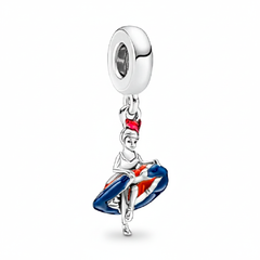 Charm Inspirado Pan 1:1 Bailarina de Can Can Plata .925