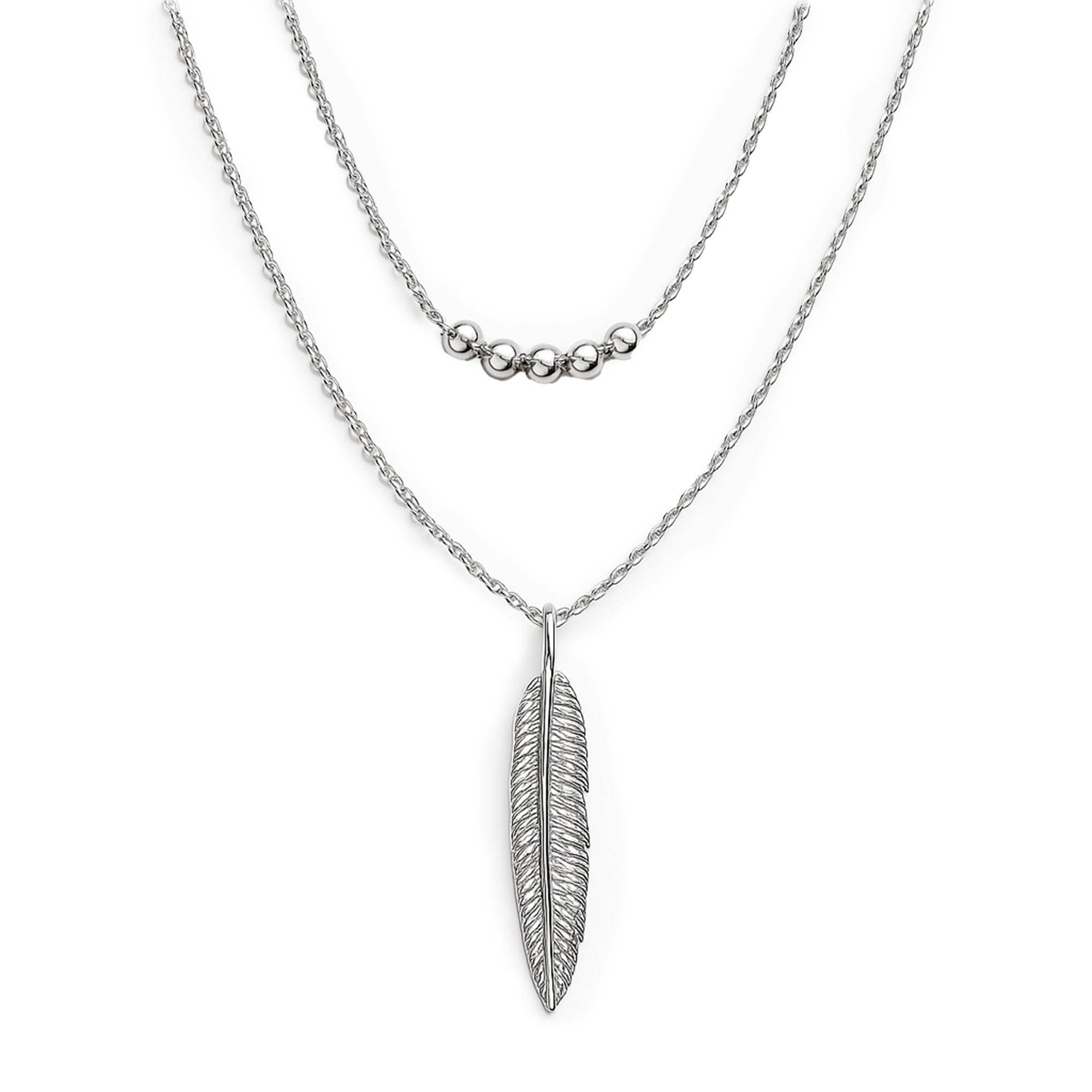 COLLAR DOBLE PLATA .925