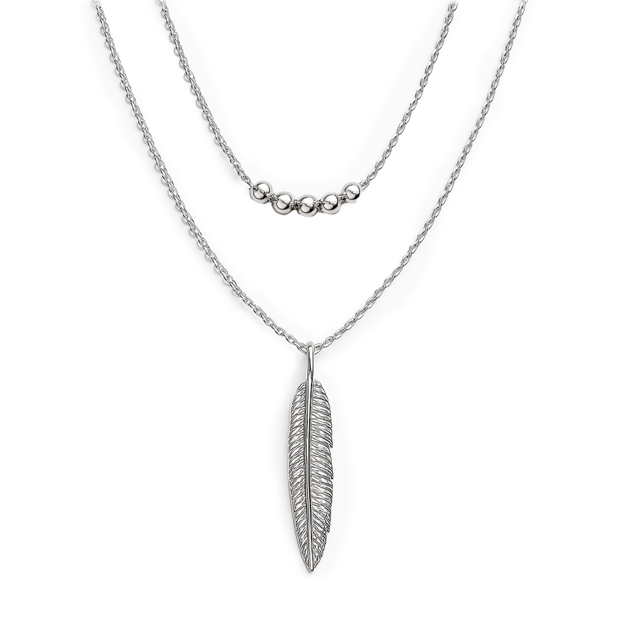 COLLAR DOBLE PLATA .925